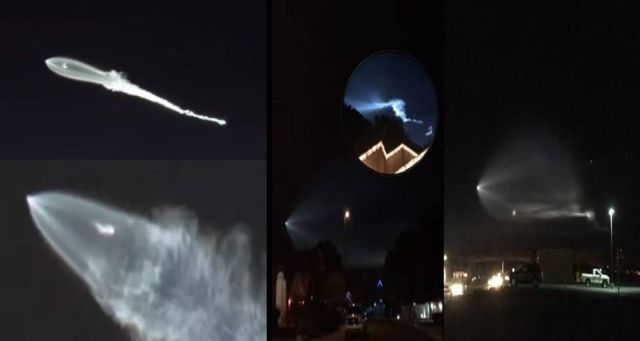 Невероятное зрелище в небе над Калифорнией. Неизвестный объект перехватывает ракету SpaceX (видео) - «Тайны Космоса»