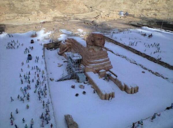 В Египте впервые за 122 года выпал снег (13 фото + 3 видео) - «Египет»