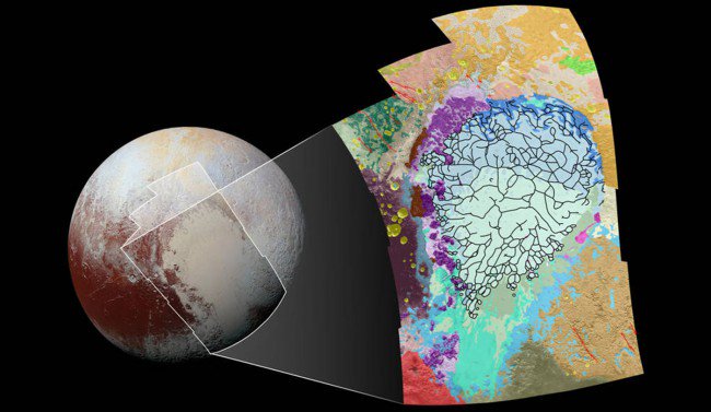 NASA составило геологическую карту части Плутона (2 фото) - «Тайны Космоса»