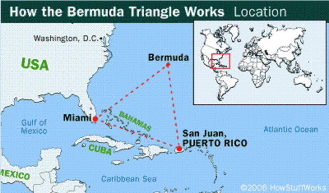 Бермудский треугольник между Бермудскими островами, Майями во Флориде и Пуэрто-Рико (12 фото) - «Бермудский треугольник»