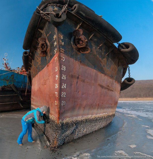 Остатки кладбища кораблей в бухте Труда (40 фото) - «Гиблые зоны»