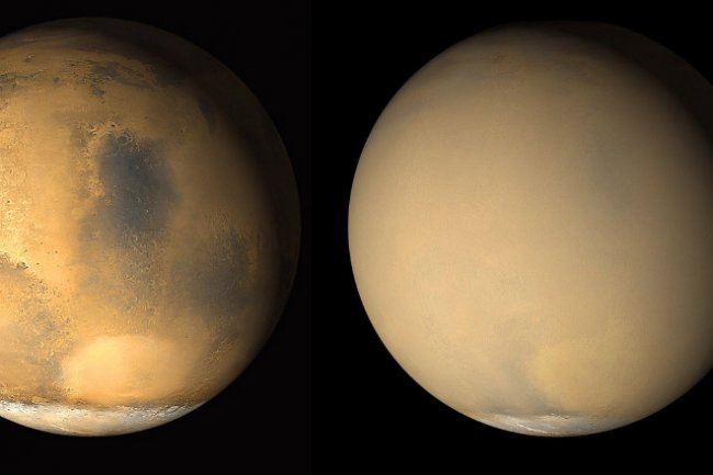 Робот НАСА заснял настоящий инопланетный шторм на Марсе (2 фото + видео) - «Тайны Космоса»