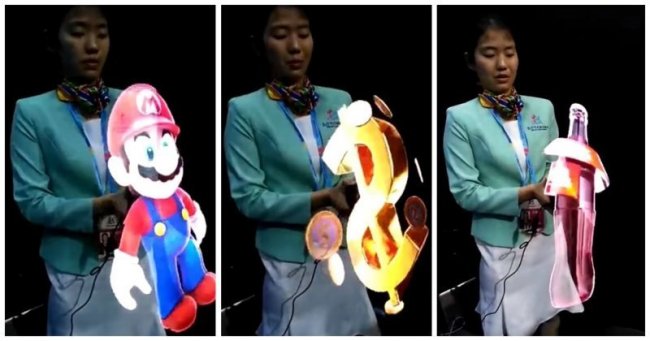 На выставке в Гонконге детям показали генератор невероятно реалистичных голограмм (1 фото + 1 видео) - «Новые технологии»