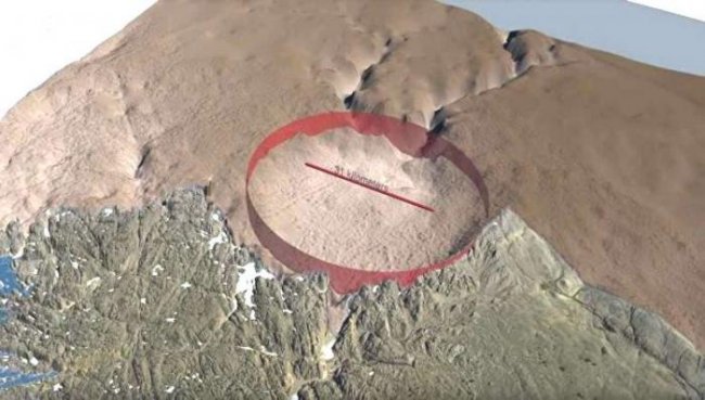 Подо льдами Гренландии находится огромный кратер, оставленный метеоритом (2 фото + видео) - «Планета Земля»