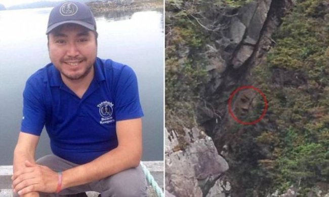 На скале в Канаде найдено двухметровое каменное лицо (2 фото) - «Загадочные Сооружения»