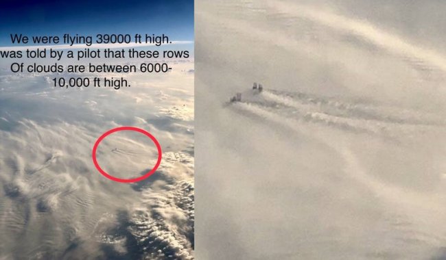 Странные стуктуры в облаках на высоте 3 километров (3 фото) - «Планета Земля»