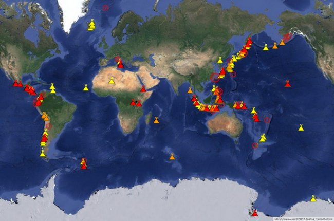 Ученые встревожены тем, что в последнее время в мире активизировались вулканы (2 фото) - «Катаклизмы»