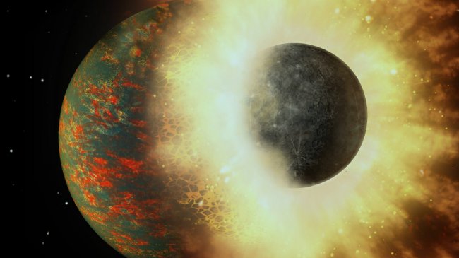 Ученые: жизнь на Земле обязана своим появлением планетарному столкновению (2 фото) - «Тайны Космоса»