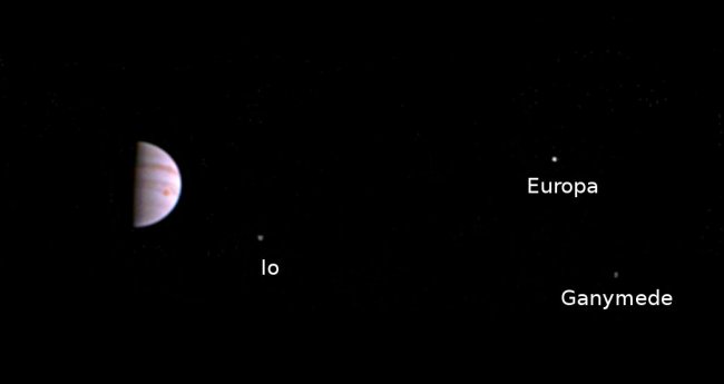 Получена первая фотография с орбиты Юпитера - «Тайны Космоса»