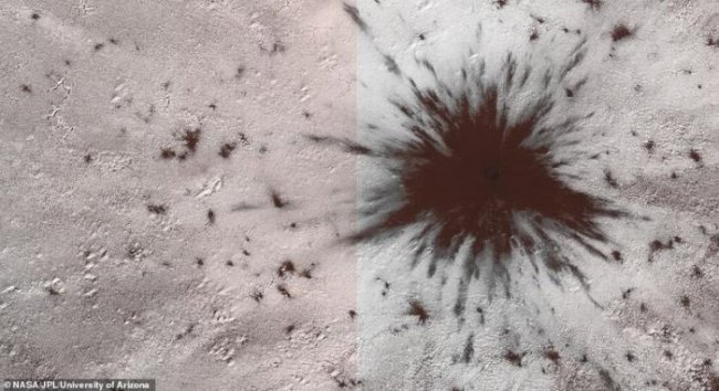 На Марсе обнаружили кратер в ледовом покрытии (3 фото) - «Тайны Космоса»
