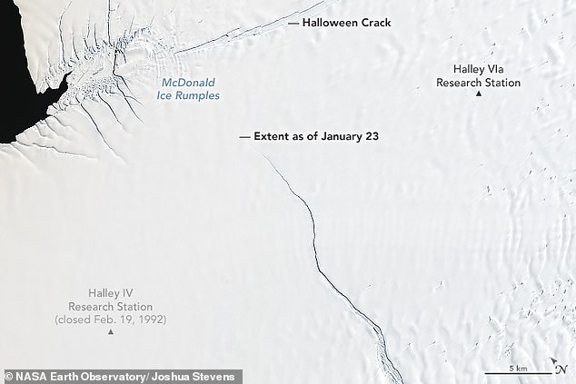 В Антарктиде от ледника Бранта скоро отколется айсберг в 30 раз больше Манхэттена (3 фото) - «Планета Земля»