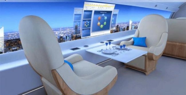 Вместо иллюминаторов в самолетах будут цифровые видеоэкраны (3 фото) - «Новые технологии»