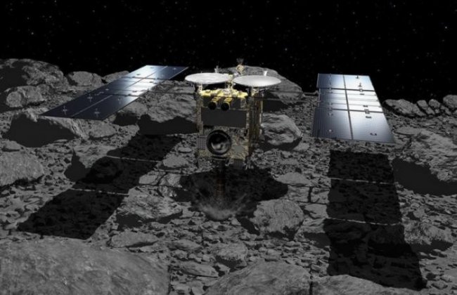 Зонд «Хаябуса-2» провел бомбардировку астероида Рюгу, создав на его поверхности кратер (4 фото) - «Тайны Космоса»