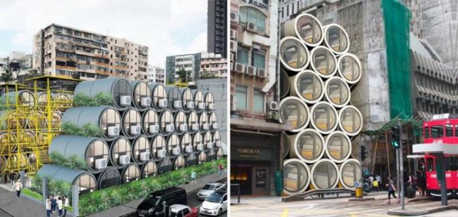 Мини-квартиры в бетонных трубах: как в Гонконге решают проблему с жильем (7 фото) - «Планета Земля»