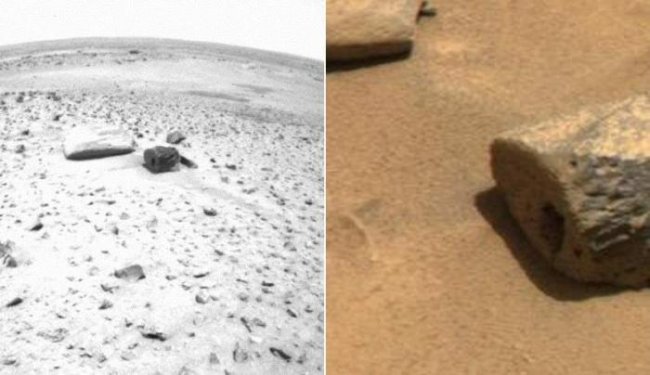 На фото с Марса нашли странный камень — «?бревно» с прямоугольной дырой (3 фото) - «Тайны Космоса»