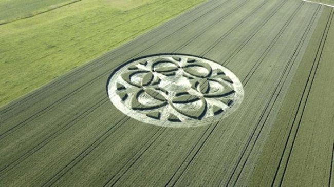 Теперь загадочный рисунок на зерновом поле появился в Швейцарии (2ото ф) - «Круги на полях»