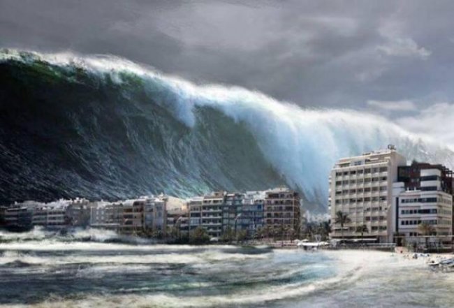 Какая высота была у самого большого цунами (7 фото + видео) - «Катаклизмы»